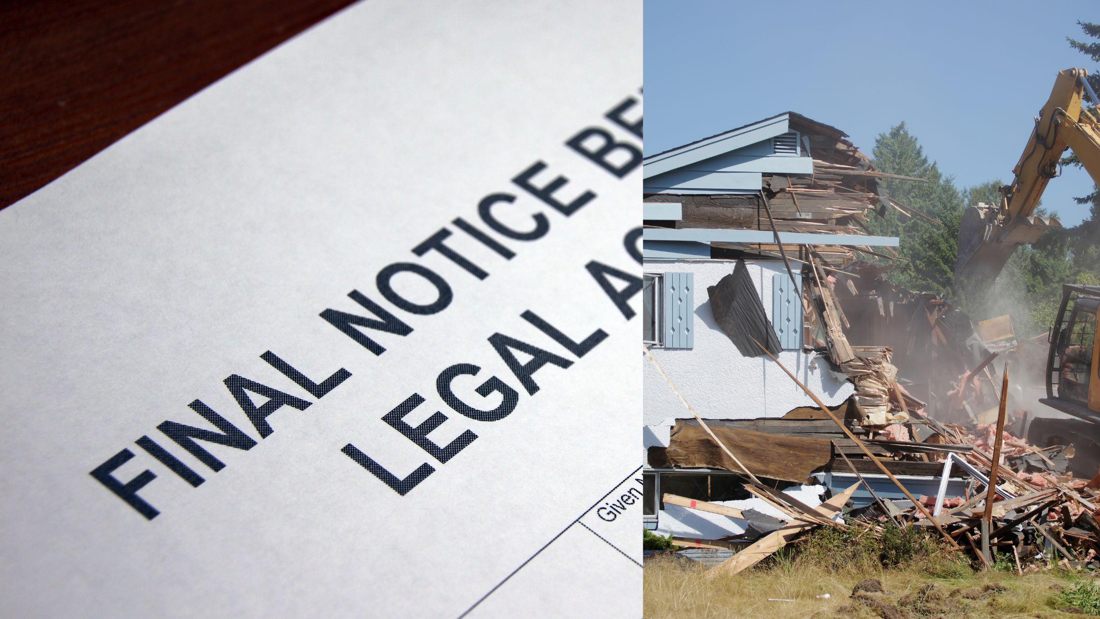 Nigerian property owner facing costly consequences of an inaccurate survey, including legal notices and partial demolition of a structure built on disputed land.