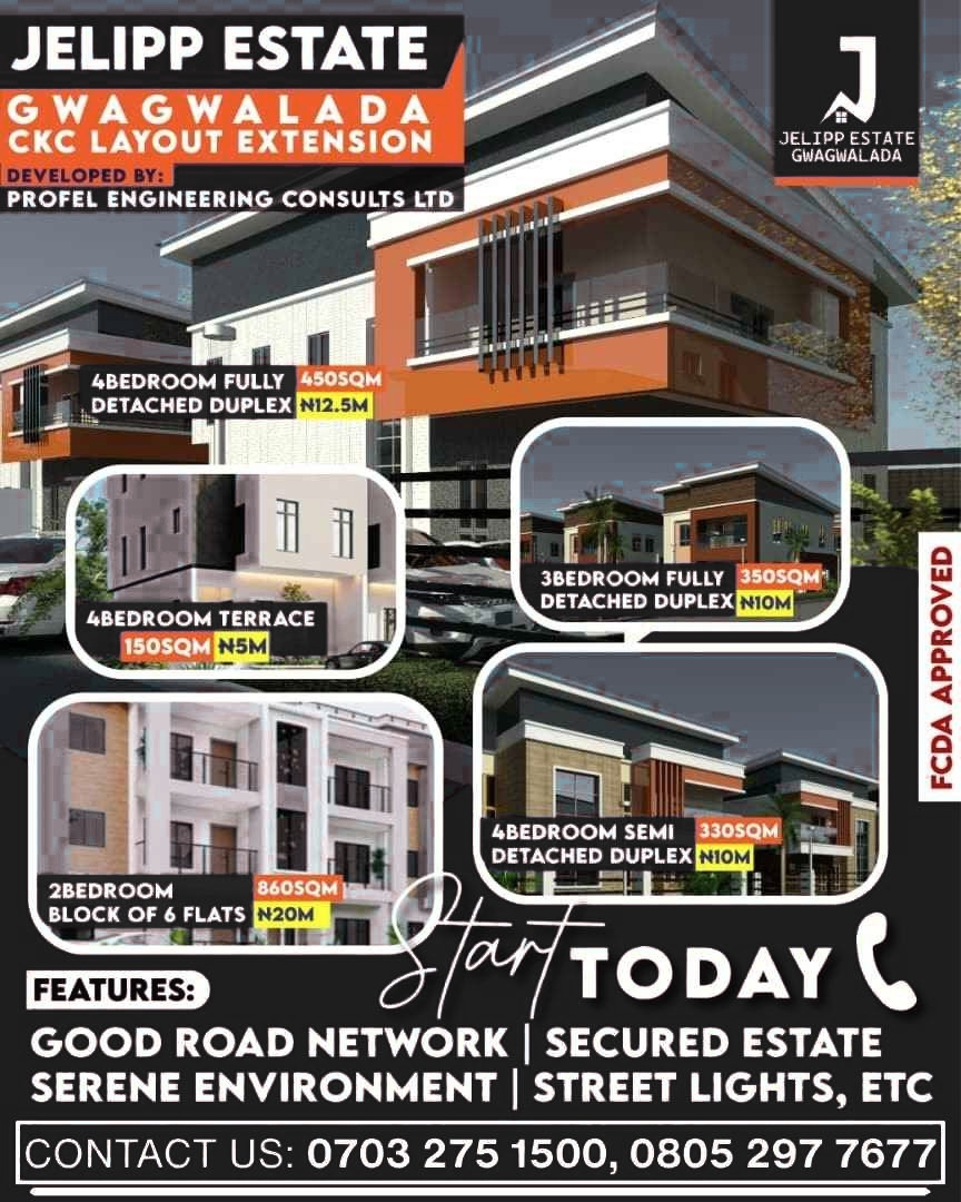 JELIPP ESTATE PLOT OF LAND FOR SALE (860 Sqm for a Block of 6 nos. 2-Bedroom flats)