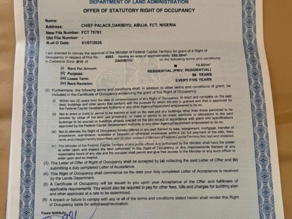 FRESH PLOT OF LAND FOR SALE AT Dakibiyu, plot No. 4063
